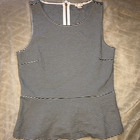 J. Crew Tops - Black and white striped J. Crew top
